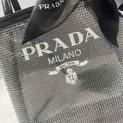 Prada Sequined Mesh Tote Bag In Black Size 20cm - 6