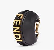 Fendi Nano Graphy Black Leather Bag Size 16cm - 1
