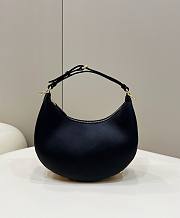 Fendi Nano Graphy Black Leather Bag Size 16cm - 5