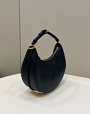 Fendi Nano Graphy Black Leather Bag Size 16cm - 4