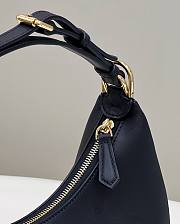 Fendi Nano Graphy Black Leather Bag Size 16cm - 3