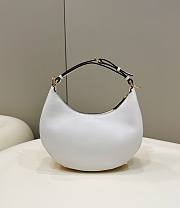 Fendi Nano Graphy White Leather Bag Size 16cm - 2