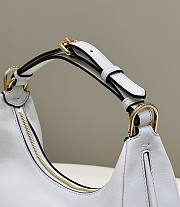 Fendi Nano Graphy White Leather Bag Size 16cm - 4