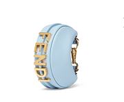 Fendi Nano Graphy Blue Leather Bag Size 16cm - 1