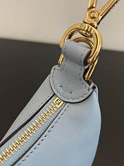 Fendi Nano Graphy Blue Leather Bag Size 16cm - 4