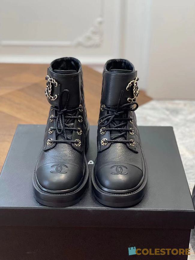 Chanel Ankle Boot In Black - 1