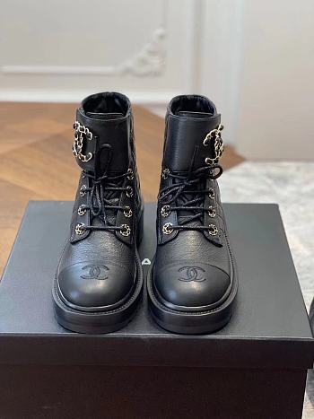 Chanel Ankle Boot In Black
