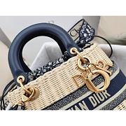 Dior Wicker Oblique Jacquard Natural Bag  - 3