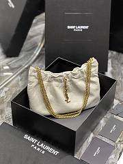 YSL Cloud Underarm Bag In White Size 24cm - 3