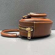 Celine Medium Heart In Triomphe Canvas Brown Size 14cm - 3