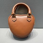 Celine Medium Heart In Triomphe Canvas Brown Size 14cm - 5
