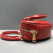 Celine Medium Heart In Triomphe Canvas Red Size 14cm - 6
