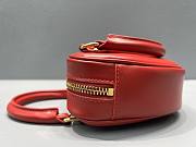 Celine Medium Heart In Triomphe Canvas Red Size 14cm - 5