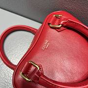 Celine Medium Heart In Triomphe Canvas Red Size 14cm - 3