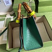 Gucci Diana Ostrich Leather In Green Size 20cm - 6