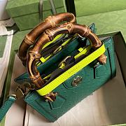 Gucci Diana Ostrich Leather In Green Size 20cm - 5