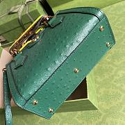 Gucci Diana Ostrich Leather In Green Size 20cm - 4