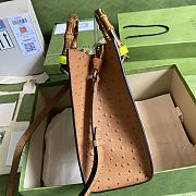 Gucci Diana Small Ostrich Tote Bag In Green Size 27cm - 6