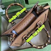Gucci Diana Small Ostrich Tote Bag In Green Size 27cm - 5