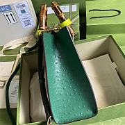 Gucci Diana Ostrich Leather In Green Size 27cm - 6