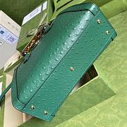 Gucci Diana Ostrich Leather In Green Size 27cm - 5