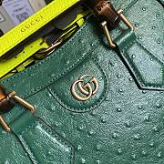 Gucci Diana Ostrich Leather In Green Size 27cm - 2