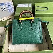 Gucci Diana Ostrich Leather In Green Size 27cm - 3