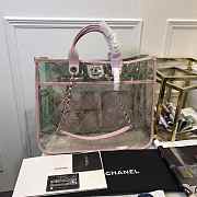 Chanel SS18 Act2 Pvc Tote bag pink Size 39cm - 1