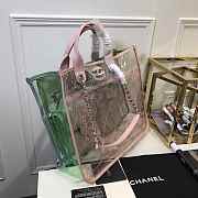 Chanel SS18 Act2 Pvc Tote bag pink Size 39cm - 2