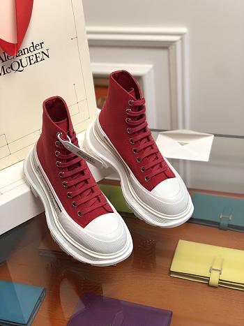 Alexander McQueen Tread Slick high-top sneakers Red