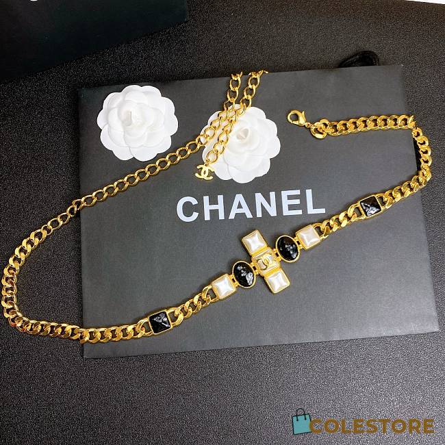 Chanel Gold Pearl Belt - 1