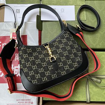 Gucci Jackie Small Shoulder Black Leather Size 28cm