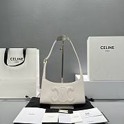 Celine Triomphe In Smooth Calfskin White 24cm - 1