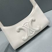 Celine Triomphe In Smooth Calfskin White 24cm - 6