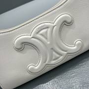 Celine Triomphe In Smooth Calfskin White 24cm - 2