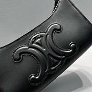 Celine Shouder Bag Cuir Triomphe In Smooth Calfskin Black Size 24cm - 6