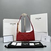 Celine Triomphe In Smooth Calfskin Red 24cm - 1