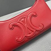 Celine Triomphe In Smooth Calfskin Red 24cm - 2