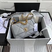 Chanel Flap Bag Quilted Lambskin Grey 26cm - 1