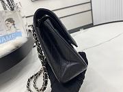 Chanel Classic Flap Bag Caviar Black Silver Chain 25cm - 2
