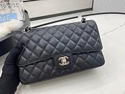 Chanel Classic Flap Bag Caviar Black Silver Chain 25cm - 4
