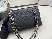Chanel Classic Flap Bag Caviar Black Silver Chain 25cm - 5