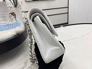 Chanel Classic Flap Bag Caviar White Silver Chain 25cm - 6
