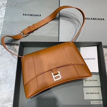 Colestore Balenciaga Hourglass Shoulder Bag In Brown Size 29cm