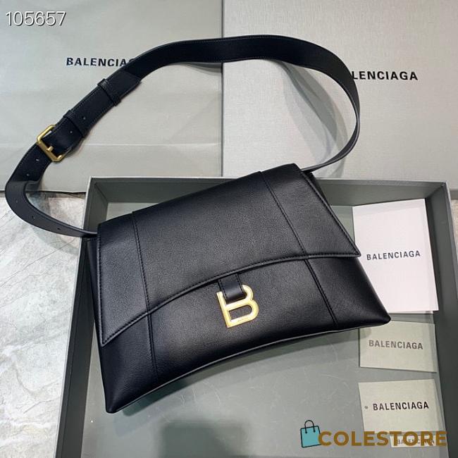 Colestore Balenciaga Hourglass Shoulder Bag In Black Size 29cm - 1
