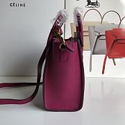 Celine Micro Luggage Handbag In Smooth Calfskin Purple 26cm - 2