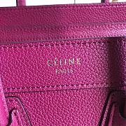 Celine Micro Luggage Handbag In Smooth Calfskin Purple 26cm - 5