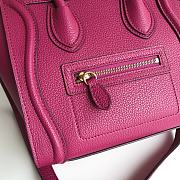 Celine Micro Luggage Handbag In Smooth Calfskin Purple 26cm - 6