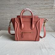 Celine Micro Luggage Handbag In Smooth Calfskin Pink 20cm - 1