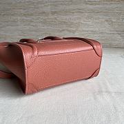 Celine Micro Luggage Handbag In Smooth Calfskin Pink 20cm - 5